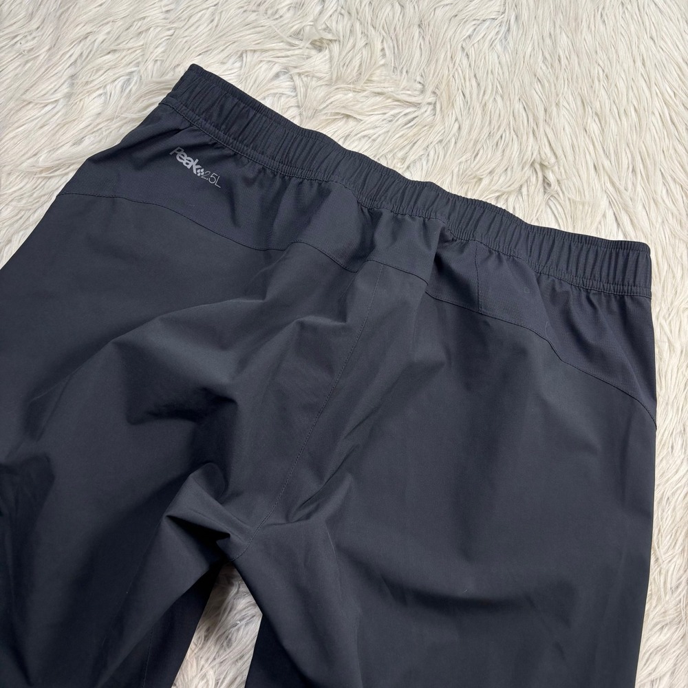 REI Women's LP Black Rainier Rain Pants Seam Sealed Drawstring Hems Waterproof - Picture 8 of 8